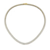 Load image into Gallery viewer, 4-carat-round-diamond-tennis-necklace-set-in-FDNK11334-(0.02CT)ANGLE1-NL-YG
