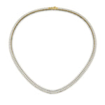 Load image into Gallery viewer, 4-carat-round-diamond-tennis-necklace-set-in-FDNK11334-(0.02CT)ANGLE1-NL-YG