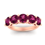 Load image into Gallery viewer, 4-carat-round-pink-sapphire-colored-anniversary-wedding-band-in-rose-gold-FDENS141ROBGSADRPIANGLE5-4.00CT-NL-RG-GS