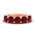Load image into Gallery viewer, 4-carat-round-ruby-colored-anniversary-wedding-band-in-rose-gold-FDENS141ROBGRUDR-4.00CT-NL-RG-GS