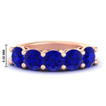 Load image into Gallery viewer, 4-carat-round-sapphire-colored-anniversary-wedding-band-in-rose-gold-FDENS141ROBGSABL-4.00CT-NL-RG-HW-GS