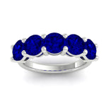 Load image into Gallery viewer, 4-carat-round-sapphire-colored-anniversary-wedding-band-in-white-gold-FDENS141ROBGSABLANGLE5-4.00CT-NL-WG-GS