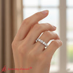 Load image into Gallery viewer, 4 Ct Round Cut Shared Prong Eternity Ring