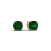 Load image into Gallery viewer, 4-ct-cushion-cut-emerald-basket-stud-earring-in-rose-gold-fdear10411cugemgrangle1-4.00ct-nl-rg.jpg