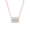 Load image into Gallery viewer, 4-ct-east-west-radiant-cut-bezel-diamond-pendant-in-rose-gold-fdpd11763raangle1-4.00ct-nl-rg.jpg