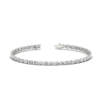 Load image into Gallery viewer, 4 Ct. Emerald Cut Bezel Tennis Diamond Bracelet