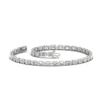 Load image into Gallery viewer, 4 Ct. Emerald Cut Bezel Tennis Diamond Bracelet