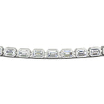Load image into Gallery viewer, 4 Ct. Emerald Cut Bezel Tennis Diamond Bracelet