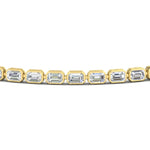 Load image into Gallery viewer, 4 Ct. Emerald Cut Bezel Tennis Diamond Bracelet