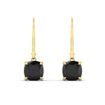 Load image into Gallery viewer, 4-ct-leverback-cushion-cut-black-diamond-drop-earrings-in-yellow-gold-fdear11236cugblackangle2-4.00ct-nl-yg.jpg?v=1765359809