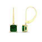 Load image into Gallery viewer, 4-ct-princess-cut-emerald-leverback-dangle-earrings-in-yellow-gold-fdear11236prgemgrangle4-4.00ct-nl-yg.jpg?v=1765510599