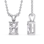 Load image into Gallery viewer, 4-ct-radiant-cut-solitaire-necklace-in-white-gold-FDPD8469RA-4CT-ANGLE3-WG