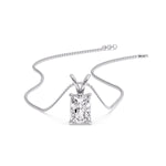 Load image into Gallery viewer, 4-ct-radiant-cut-solitaire-necklace-in-white-gold-FDPD8469RA-4CT-ANGLE4-WG