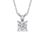 Load image into Gallery viewer, Princess Cut Solitaire Necklace