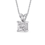 Load image into Gallery viewer, Princess Cut Solitaire Necklace