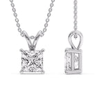 Load image into Gallery viewer, 4-ct.-diamond-princess-cut-solitaire-necklace-in-white-gold-FDPD8469PR-4CT-ANGLE3-WG