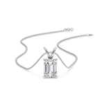 Load image into Gallery viewer, Emerald Cut 4 Prong Solitaire Pendant