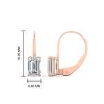 Load image into Gallery viewer, 4-ct.-leverback-emerald-diamond-earrings-in-rose-gold-FDEAR9225EM-4.00 CT-NL-RG