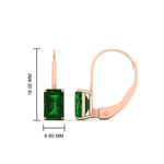 Load image into Gallery viewer, 4-ct.-leverback-emerald-emerald-earrings-in-rose-gold-FDEAR9225EMGEMGR-4.00 CT-NL-RG