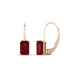 Load image into Gallery viewer, 4-ct.-leverback-emerald-ruby-earrings-in-rose-gold-FDEAR9225EMGRUDR-4.00 CT-NL-RG