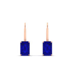 Load image into Gallery viewer, 4-ct.-leverback-emerald-sapphire-earrings-in-rose-gold-FDEAR9225EMGSABL-4.00 CT-NL-RG