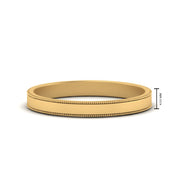Flat Milgrain Mens Wedding Band