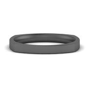 4 mm Square Comfort Fit Mens Wedding Band