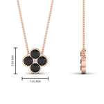 Load image into Gallery viewer, 4-petal-flower-black-diamond-pendant-in-FDPD1101GBLACK-NL-RG