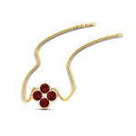 Load image into Gallery viewer, 4-petal-flower-ruby-pendant-in-FDPD1101GRUDR-NL-YG