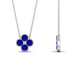 Load image into Gallery viewer, 4-petal-flower-sapphire-pendant-in-FDPD1101GSABL-NL-WG