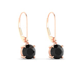 Load image into Gallery viewer, 4.00-ct-round-cut-black-diamond-leverback-dangle-earrings-in-rose-gold-fdear11236rogblackangle3-4.00ct-nl-rg.jpg?v=1768373710