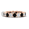 Load image into Gallery viewer, 4.25-carat-round-diamond-and-black-diamond-bezel-droplet-wedding-band-in-rose-gold-FD8072ROBGBLACK-4.25CT-NL-RG-HW?v=1751956668