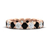 Load image into Gallery viewer, 4.25-carat-round-diamond-and-black-diamond-bezel-droplet-wedding-band-in-rose-gold-FD8072ROBGBLACK-4.25CT-NL-RG?v=1751956668