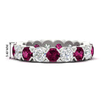 Load image into Gallery viewer, 4.25-carat-round-diamond-and-pink-sapphire-bezel-droplet-wedding-band-in-white-gold-FD8072ROBGSADRPI-4.25CT-NL-WG-HW?v=1751956670