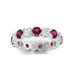 Load image into Gallery viewer, 4.25-carat-round-diamond-and-pink-sapphire-bezel-droplet-wedding-band-in-white-gold-FD8072ROBGSADRPIANGLE5-4.25CT-NL-WG?v=1751956670