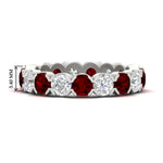 Load image into Gallery viewer, 4.25-carat-round-diamond-and-ruby-bezel-droplet-wedding-band-in-white-gold-FD8072ROBGRUDR-4.25CT-NL-WG-HW?v=1751956671