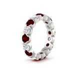 Load image into Gallery viewer, 4.25-carat-round-diamond-and-ruby-bezel-droplet-wedding-band-in-white-gold-FD8072ROBGRUDRANGLE2-4.25CT-NL-WG?v=1751956671