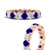 Load image into Gallery viewer, 4.25-carat-round-diamond-and-sapphire-bezel-droplet-wedding-band-in-rose-gold-FD8072ROBGSABLANGLE3-4.25CT-NL-RG?v=1751956667