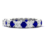 Load image into Gallery viewer, 4.25-carat-round-diamond-and-sapphire-bezel-droplet-wedding-band-in-white-gold-FD8072ROBGSABL-4.25CT-NL-WG-HW?v=1751956669