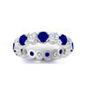 Load image into Gallery viewer, 4.25-carat-round-diamond-and-sapphire-bezel-droplet-wedding-band-in-white-gold-FD8072ROBGSABLANGLE5-4.25CT-NL-WG?v=1751956669