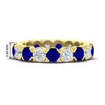 Load image into Gallery viewer, 4.25-carat-round-diamond-and-sapphire-bezel-droplet-wedding-band-in-yellow-gold-FD8072ROBGSABL-4.25CT-NL-YG-HW?v=1751956672