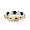 Load image into Gallery viewer, 4.25-carat-round-diamond-and-sapphire-bezel-droplet-wedding-band-in-yellow-gold-FD8072ROBGSABLANGLE5-4.25CT-NL-YG?v=1751956672