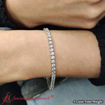 Load image into Gallery viewer, 5-Carat-Womens-Lab-Diamond-Tennis-Bracelet-In-14K-White-Gold-FDBRC8635RO-5.00-CT-FANCY1-NL-WG