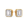 Load image into Gallery viewer, 5-carat-bezel-stud-earring-emerald-diamond-in-yellow-gold-FD-EAR10516EM-5.00CT-NL-YG.jpg?v=1764054158