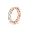 Load image into Gallery viewer, 5-carat-cushion-cut-diamond-eternity-wedding-ring-in-rose-gold-FDEWB9296CUANGLE2-5.00CT-NL-RG