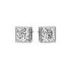 Load image into Gallery viewer, Stylish Princess Bezel Diamond Studs