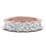 Load image into Gallery viewer, 5-carat-diamond-wedding-band-princess-cut-in-rose-gold-FD8008PRB-5.00CT-NL-RG.jpg