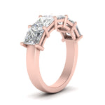 Load image into Gallery viewer, 5-carat-diamond-wedding-band-princess-cut-in-rose-gold-FD8008PRB-5.00CT-NL-RG.jpg