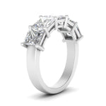 Load image into Gallery viewer, 5-carat-diamond-wedding-band-princess-cut-in-white-gold-FD8008PRB-5.00CT-NL-WG.jpg