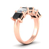 Load image into Gallery viewer, 5-carat-emerald-cut-5-stone-black-diamond-wedding-band-in-rose-gold-fdwb8008emblackangle2-5.00ct-nl-rg